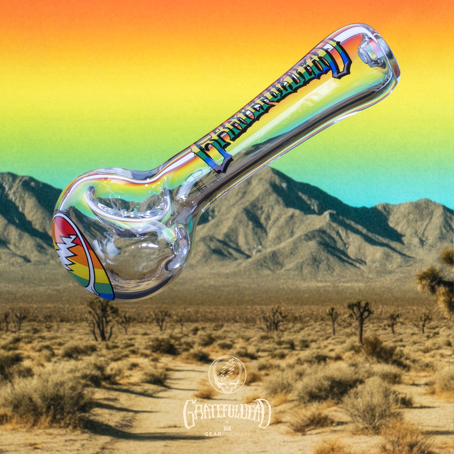 4.5" Rainbow Steal Your Face Spoon Hand Pipe