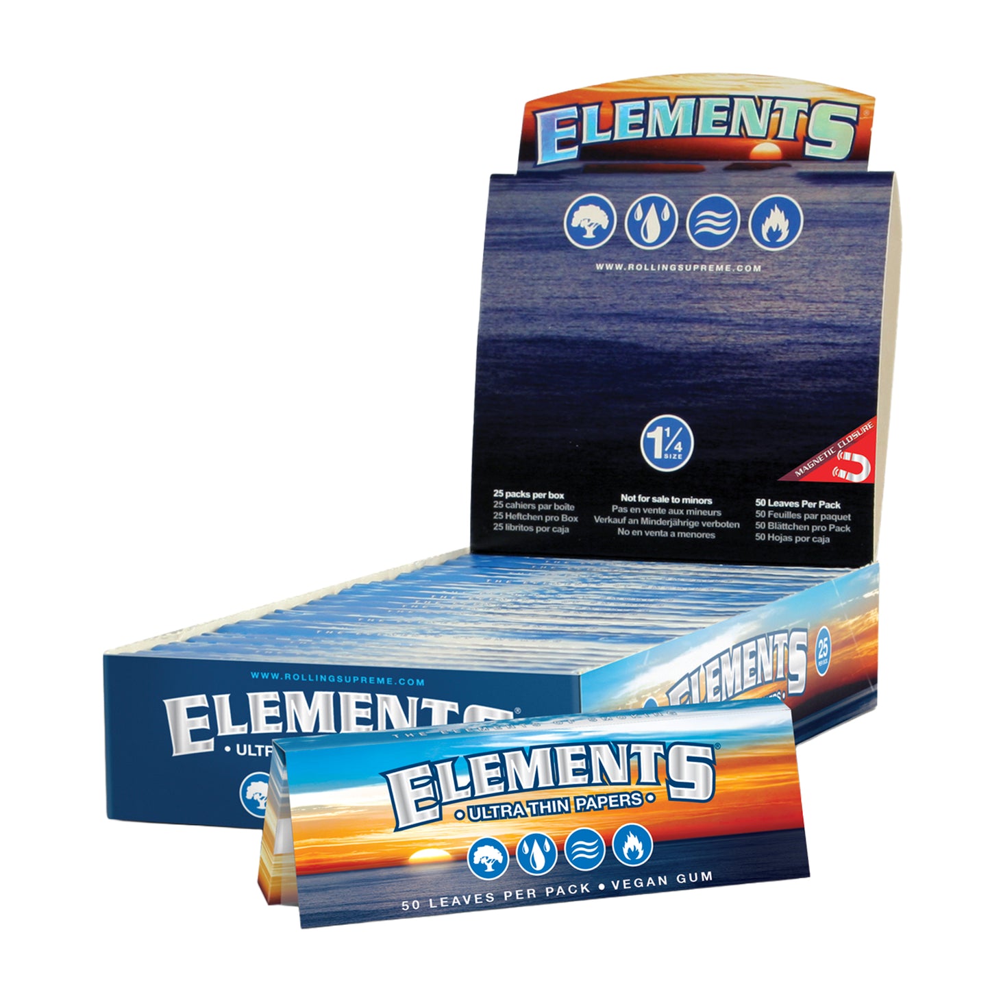 1¼ Ultra Thin Rolling Papers (Display of 25)