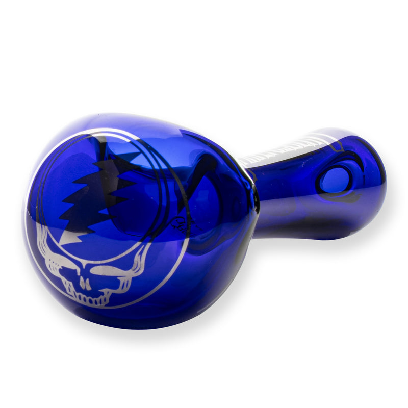 4.5" Blue & Silver Steal Your Face Spoon Hand Pipe
