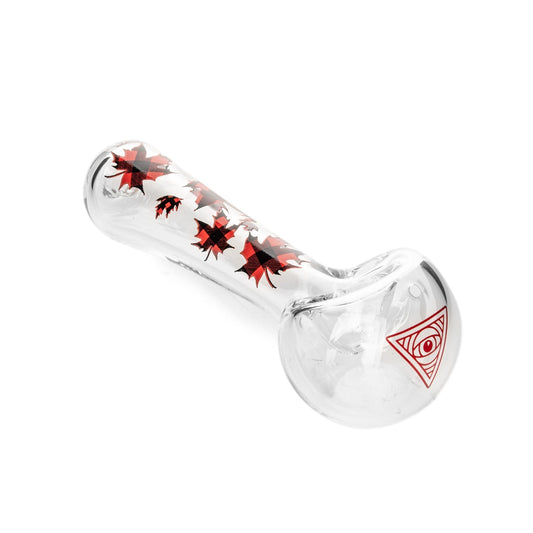 4.5" Plaid Maple Leaf Spoon Hand Pipe