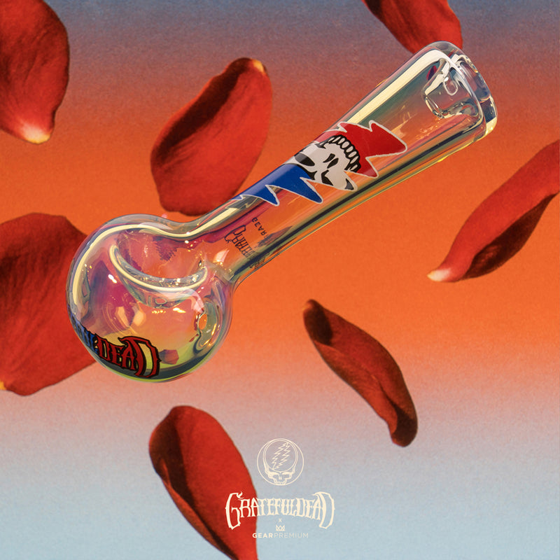 4.5" Colour Changing Stealie in Bolt Spoon Hand Pipe