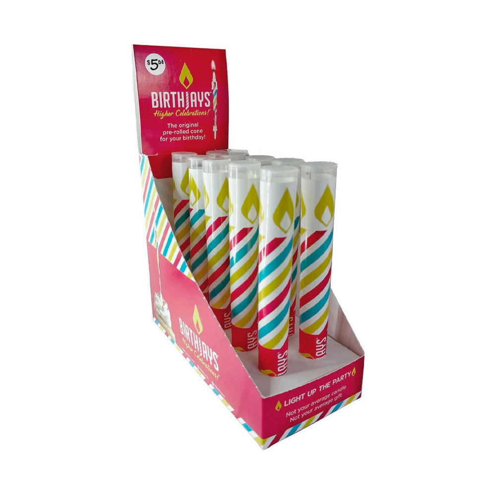 Birthday Cone Candle (Display of 10)