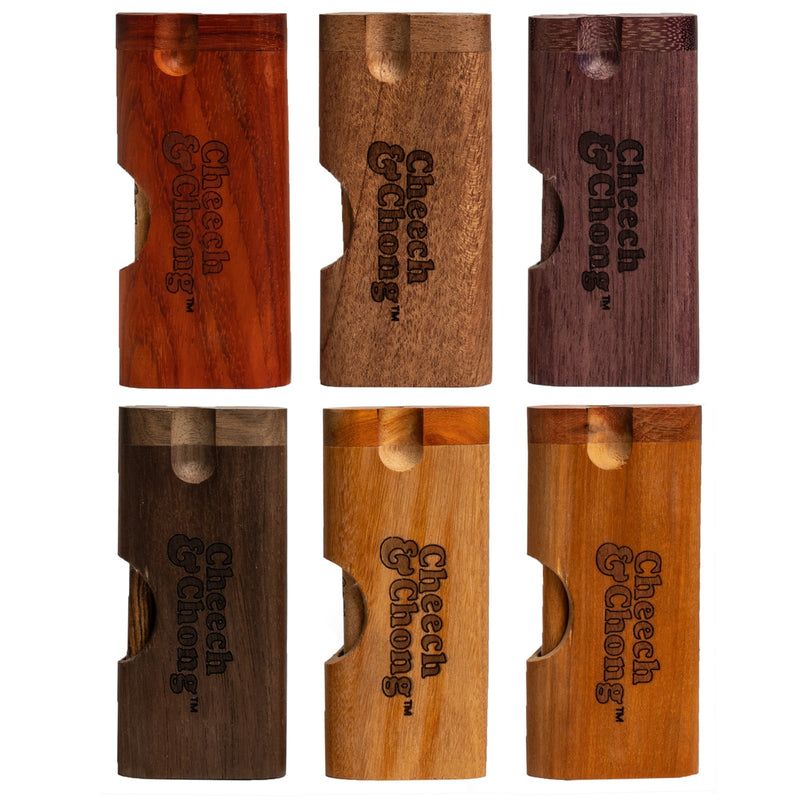 Cheech & Chong® Glass Locking Twist Dugout (Assorted Wood Grains)