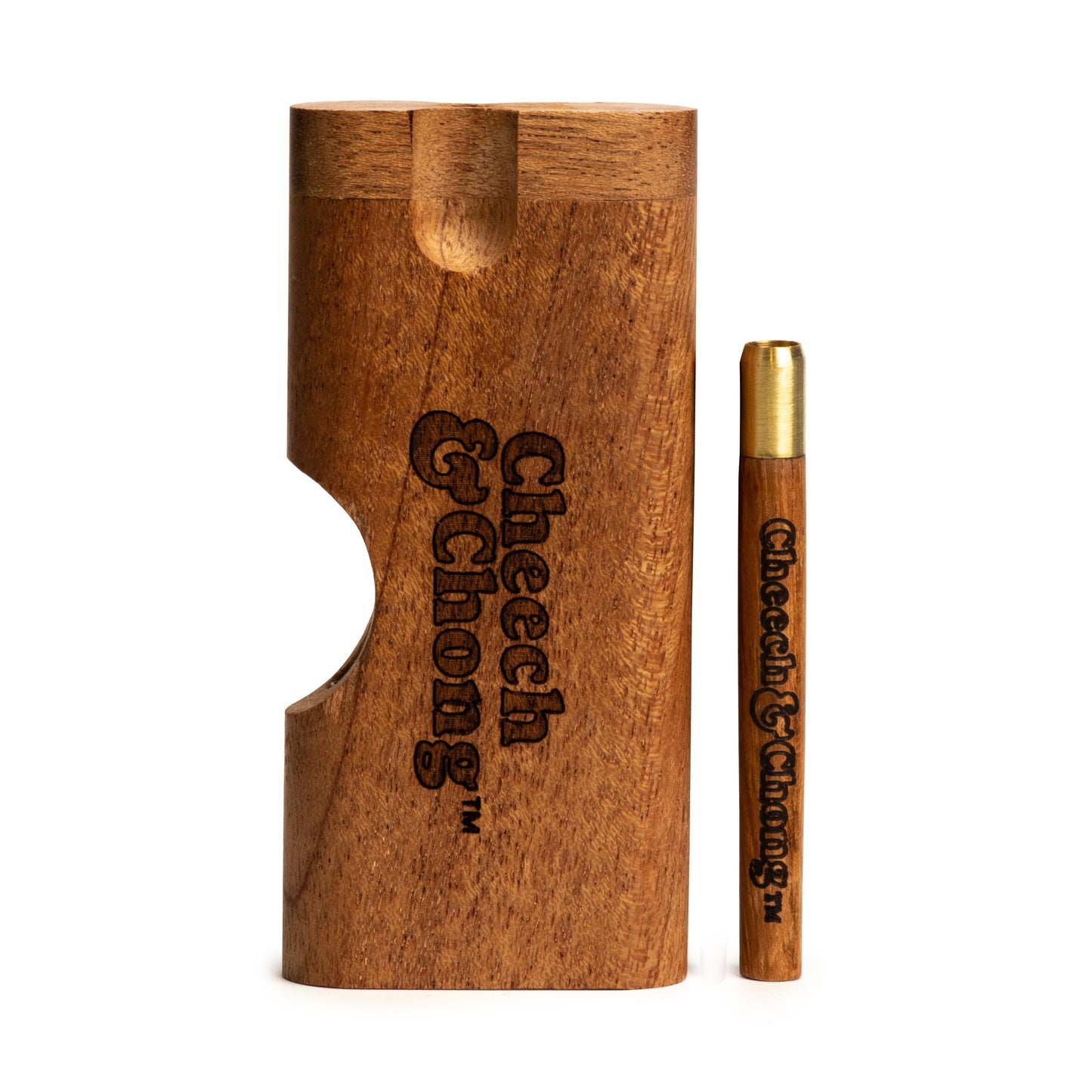 Cheech & Chong® Glass Locking Twist Dugout (Assorted Wood Grains)