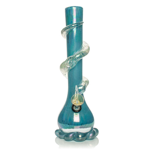 12" Glow-in-the-Dark Bubble Base Water Pipe