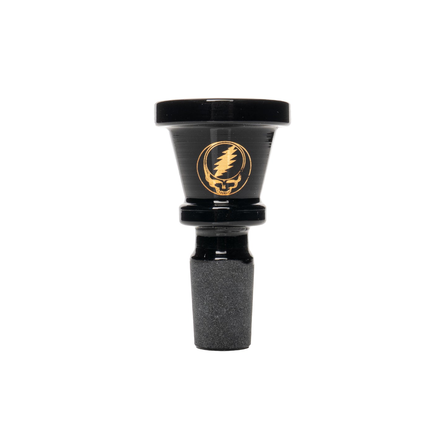 12" 7mm Thick Black & Gold Steal Your Face Sidekick Water Pipe (Limited Edition of 420)