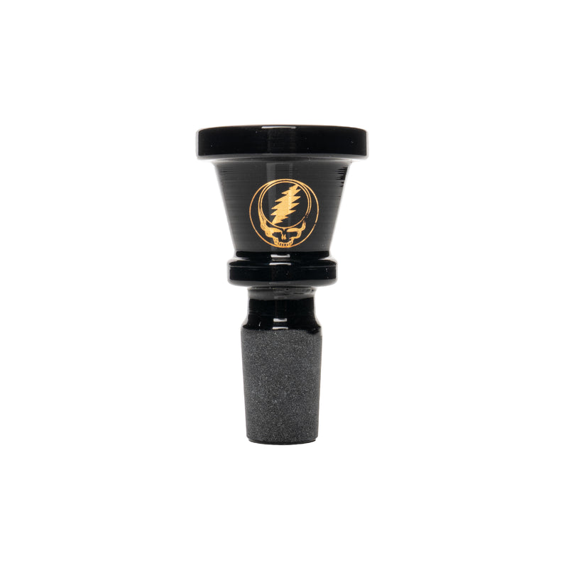 12" 7mm Thick Black & Gold Steal Your Face Sidekick Water Pipe (Limited Edition of 420)