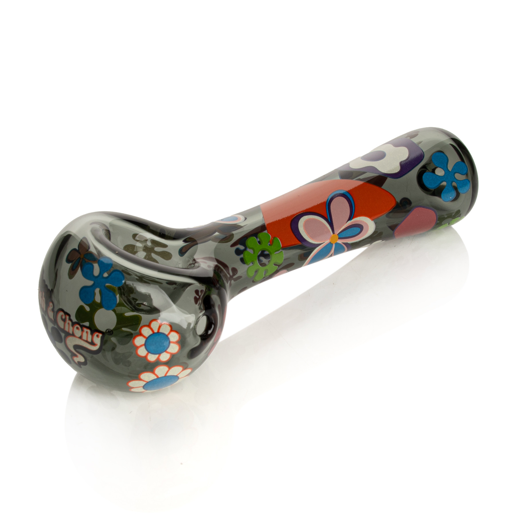 4.5" Power to the Flower Spoon Hand Pipe