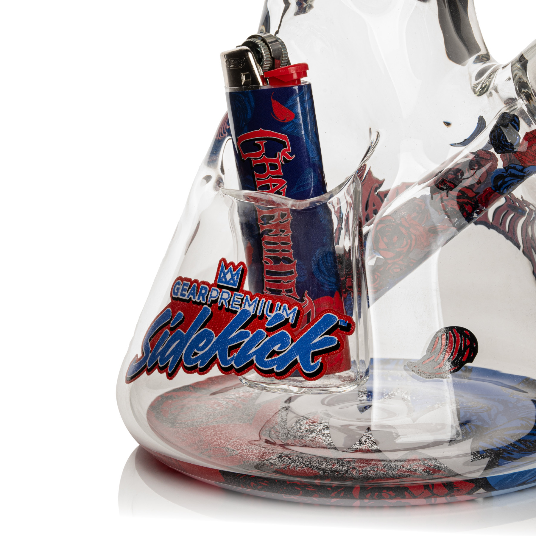 12" 7mm Thick Steal Your Face Sidekick Water Pipe (Limited Edition of 420)