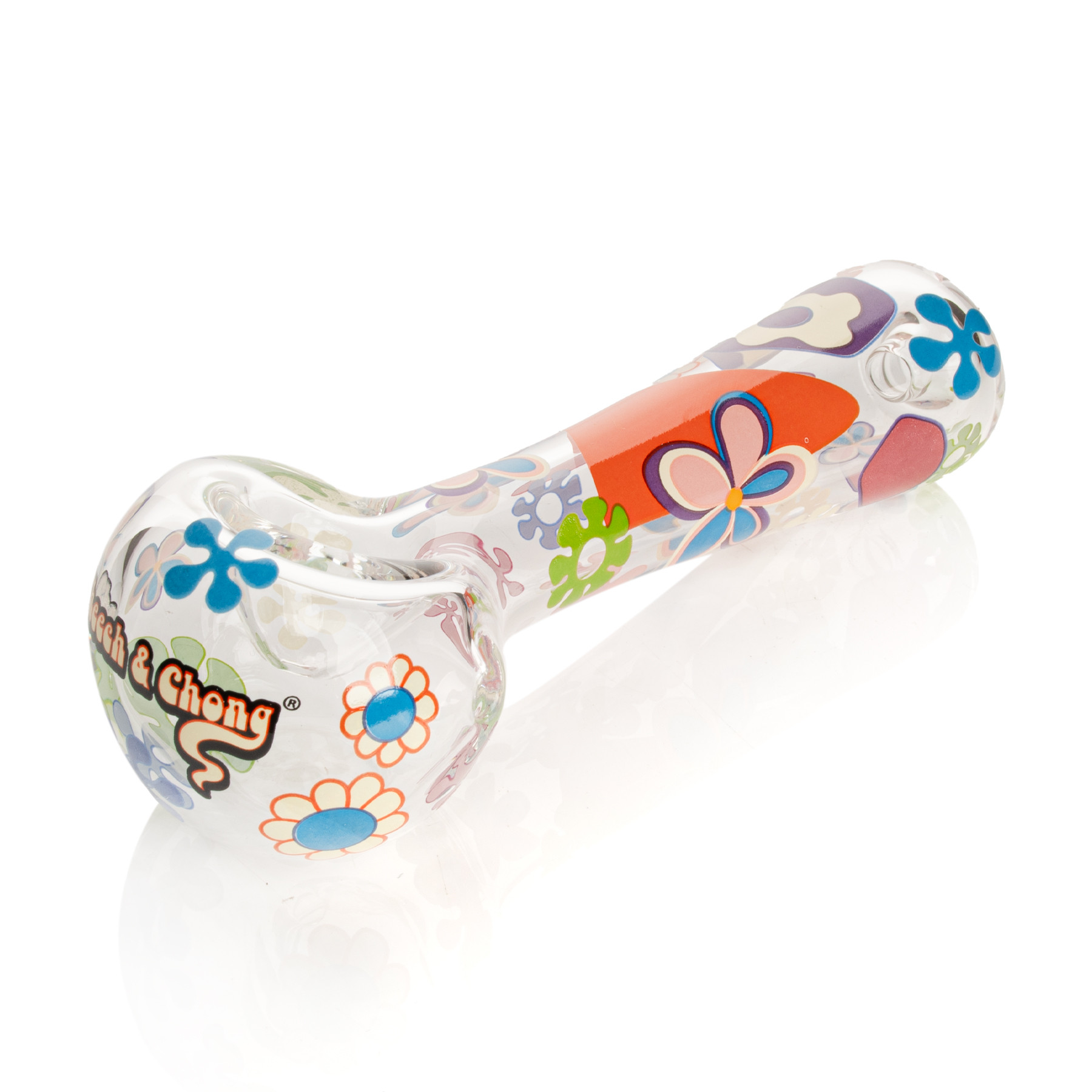 4.5" Power to the Flower Spoon Hand Pipe