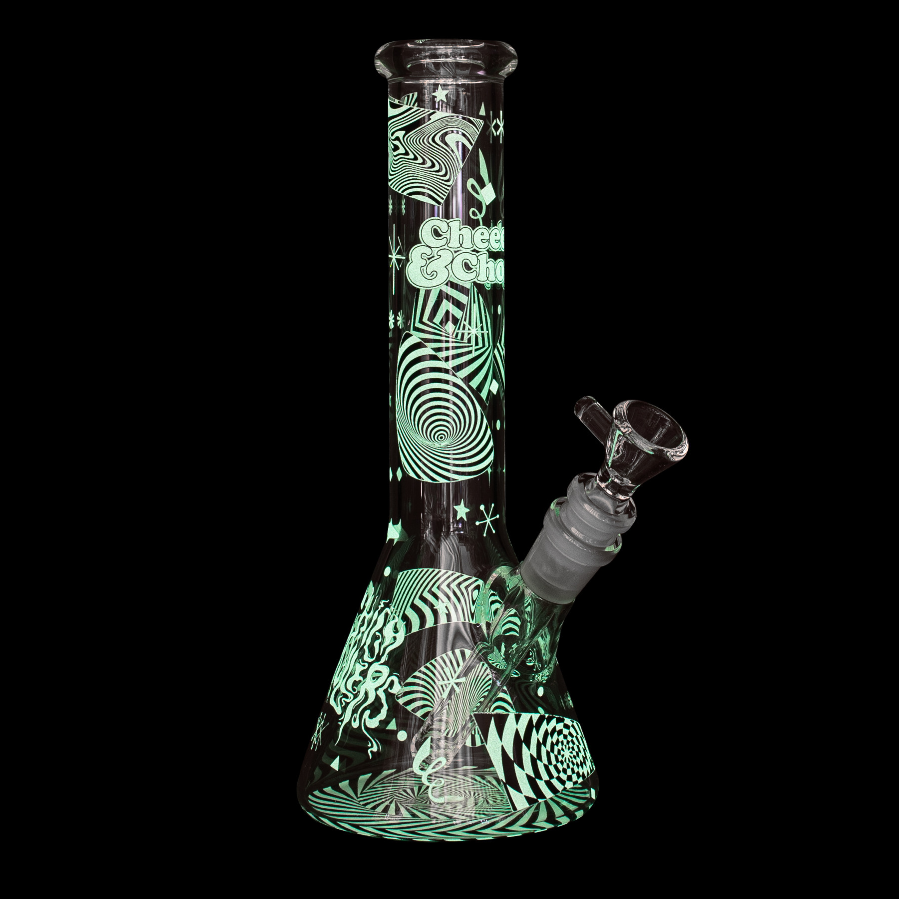 10" Optical Illusion Glow-in-the-Dark Water Pipe