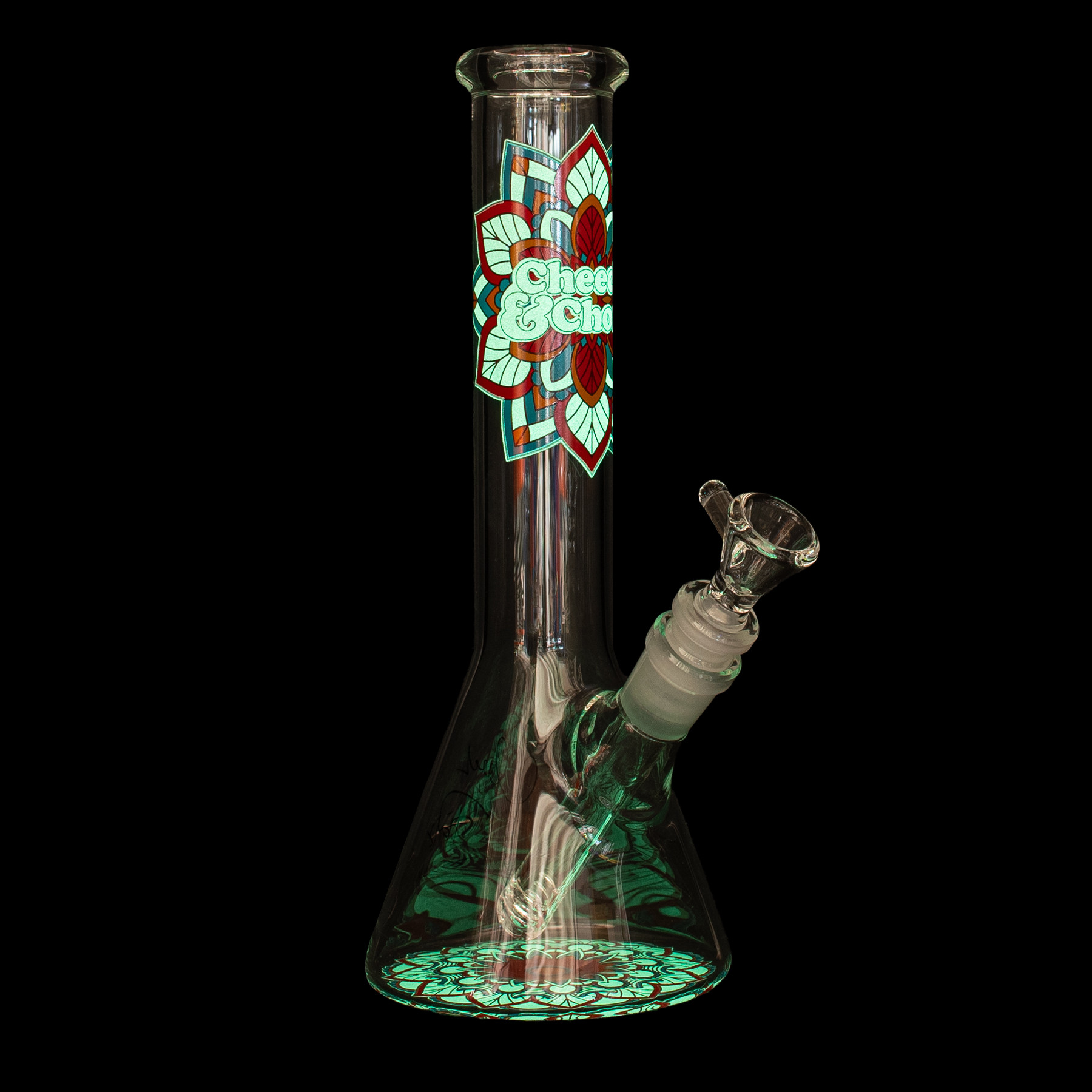 10" Mandala Glow-in-the-Dark Water Pipe