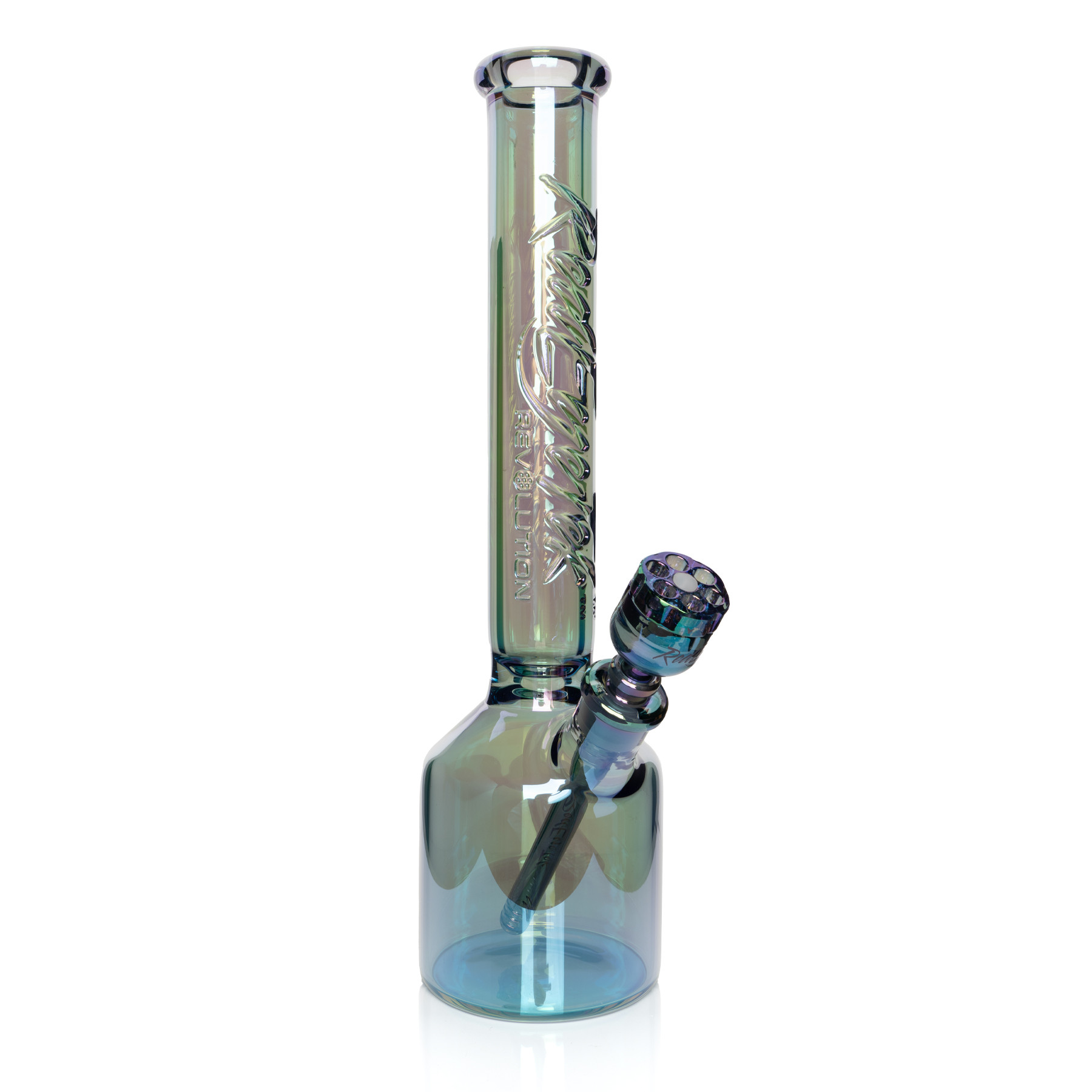 17" 7mm Thick Metallic Terminator Finish Revolution Canteen Base Water Pipe